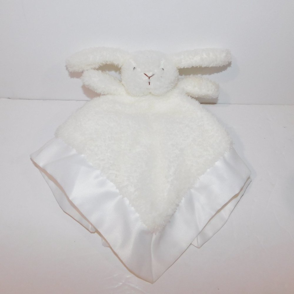 Apricot Lamb White Cream Bunny Rabbit Plush Security Blanket Baby lovey Nunu